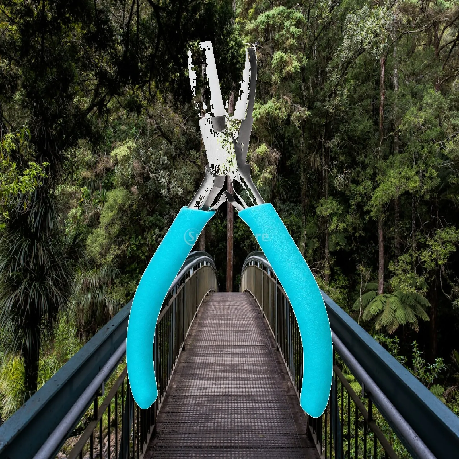 Jewelry Making Plier with Turquoise Handles Non-Marring Stainless Steel Jewelry Plier with Nylon Grip Pads Nylon Jaw Pliers