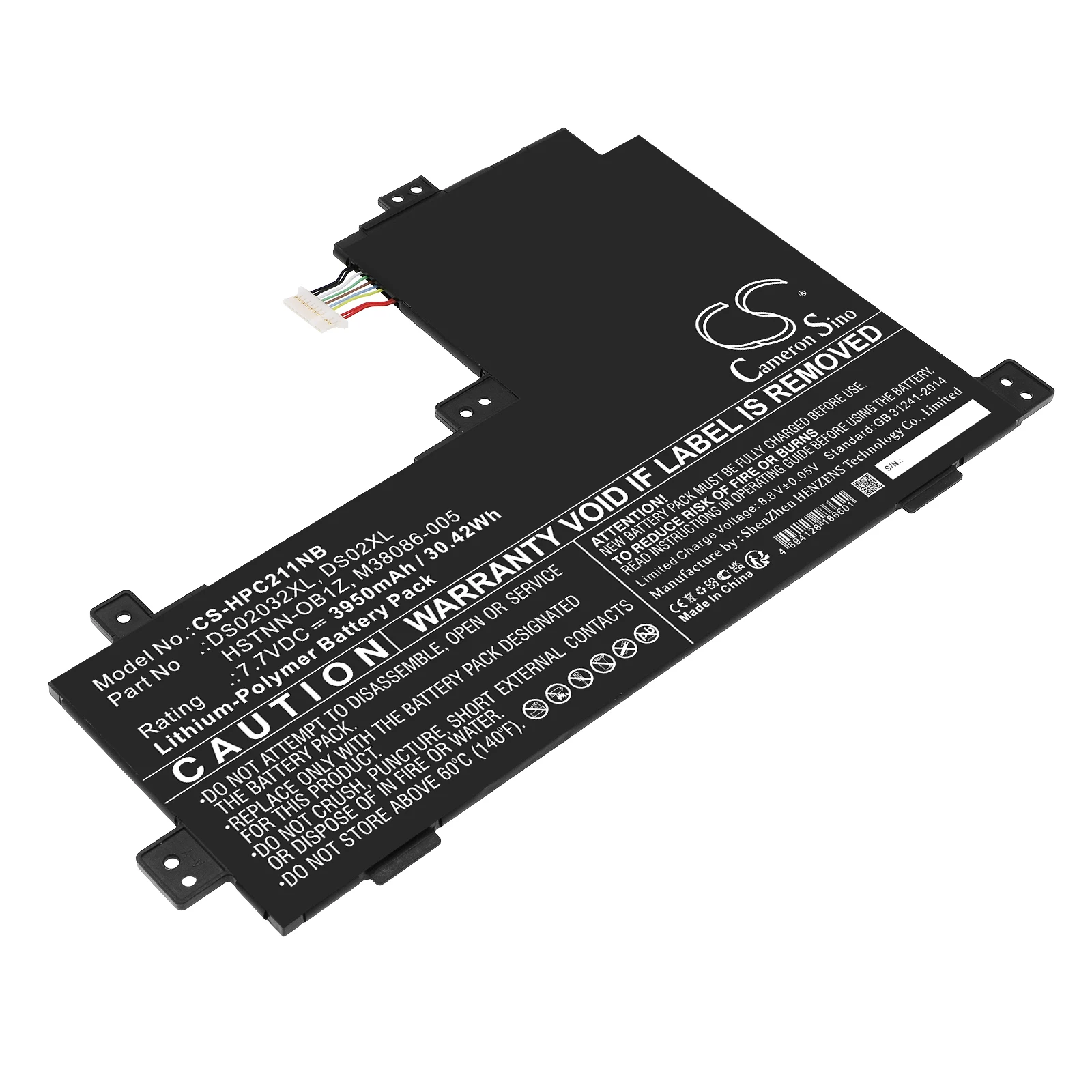 

Сменный аккумулятор CS для HP 3G0N5UA, 3G0N5UAR, 40Q85UA, 42U52UA, 42U52UAR, 4K2K0PA, 4K2K1PA,