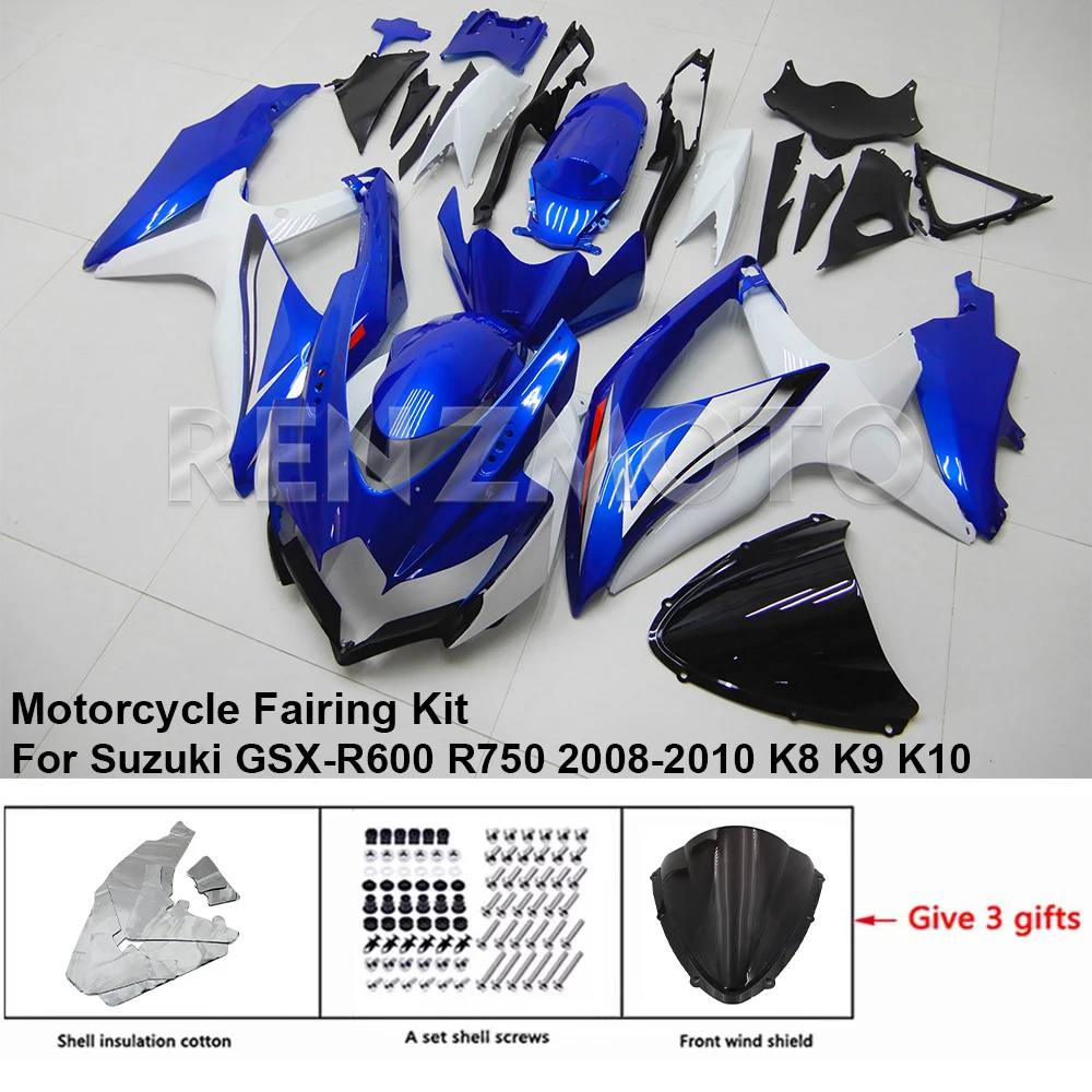 

Motorcycle Set Body Kit Fairing For Suzuki GSX-R600 R750 2008-2010 K8 K9 K10 Plastic Accessories Injection Bodywork S0608-113a