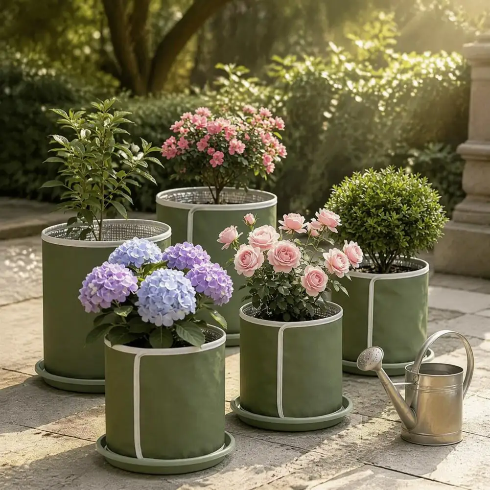 Weather Plant Shield 3pcs Plant Pot Insulation Covers Reusable Double Foil Flower Pot Wraps Oxford Cloth for Winter for Winter