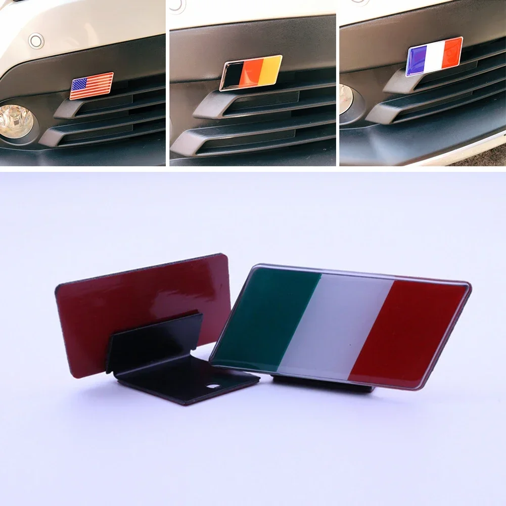 CarHome Universal Flag Front Grille Bumper Car Sticker Emblem Badge For VW-Audi-Honda-Benz Bumper Front Decoration Grille Auto D