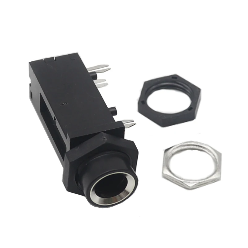 【10-5PCS】Audio Jack 6.35mm 3Pin Mono Audio Stereo Audio Socket Microphone Welding Line For Microphone Socket