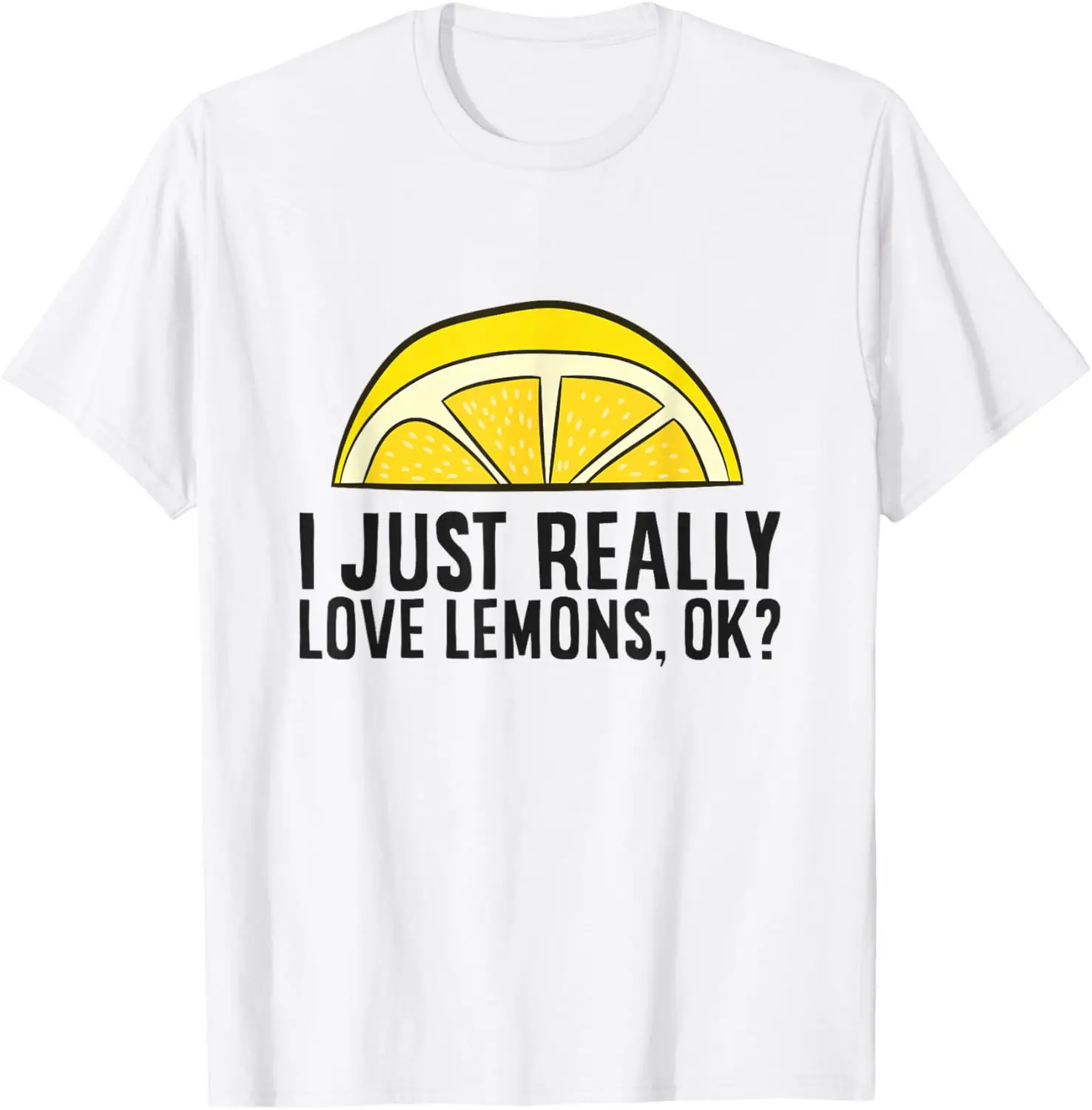 

Футболка с забавным рисунком I Just Really Love Lemons, повседневная хлопковая футболка с короткими рукавами и круглым вырезом