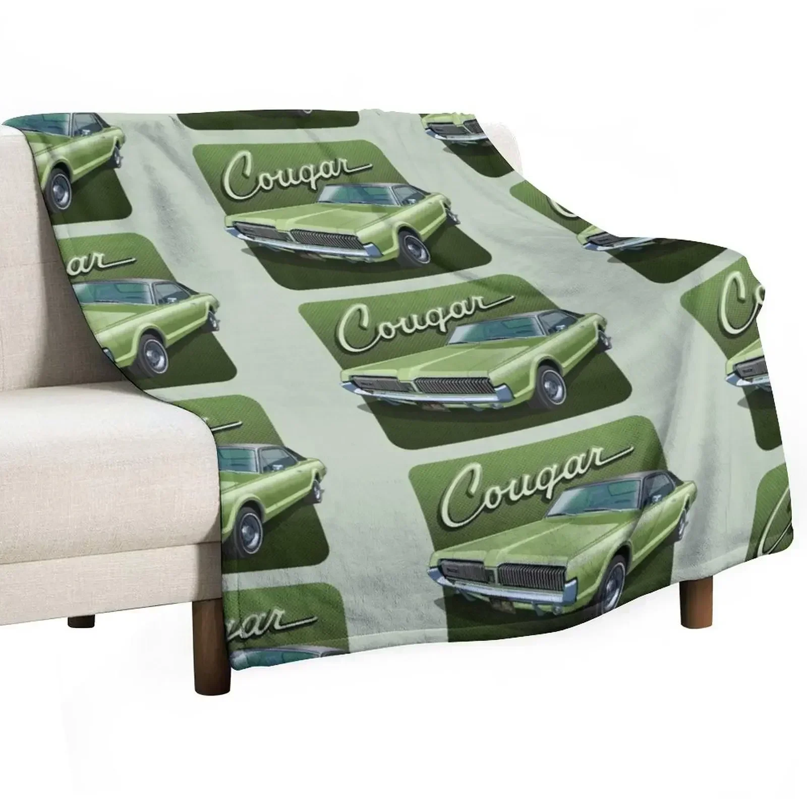 

1967 Mercury Cougar in lime frost Throw Blanket Blankets For Bed Travel Blankets