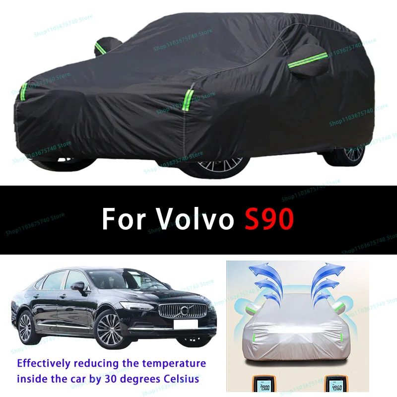 

For Volvo S90 Summer Full Car Covers Outdoor Sun uv Protection Dust Cooling Protective Auto Protective Cover