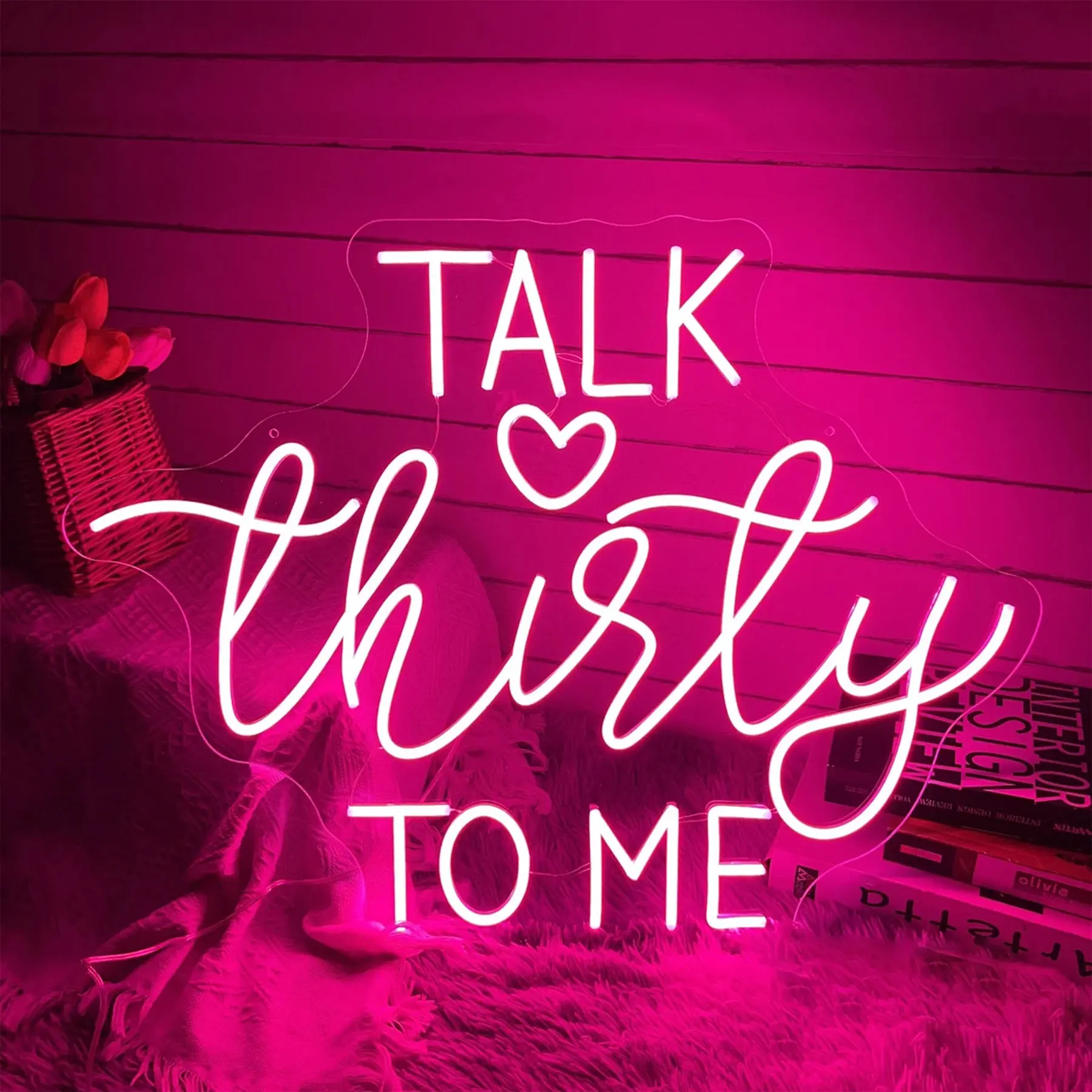 

Talk Thirty To Me Heart Персонализированный декор на 30-й день рождения Персонализированные подарки Talk 30 to Me Декор для дома