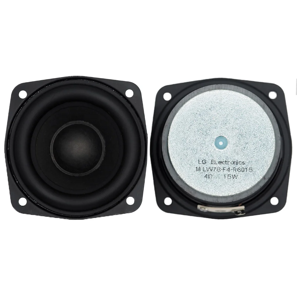 1 pz 78 MILLIMETRI 4 Ohm 15 W Subwoofer Altoparlante 3 Pollici Tappo Convesso Bass Quadrato Woofer FAI DA TE Scaffale Altoparlanti Hifi Home Sound