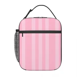 Borsa per il pranzo con stampa di lettere rosa con illustrazioni di Victoria per scatola di design per adulti, termica per la scuola casual