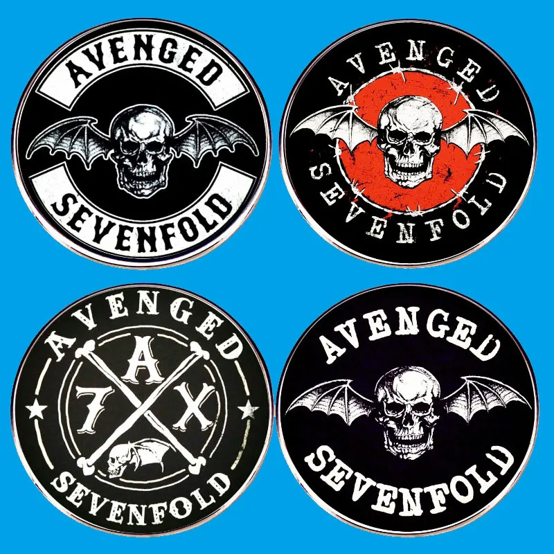 Avenged Sevenfold Rock Band Metal Badge Punk Gothic Style Brooch Dull Black Pins Fashion Jewellery Backpack Accessory Gifts