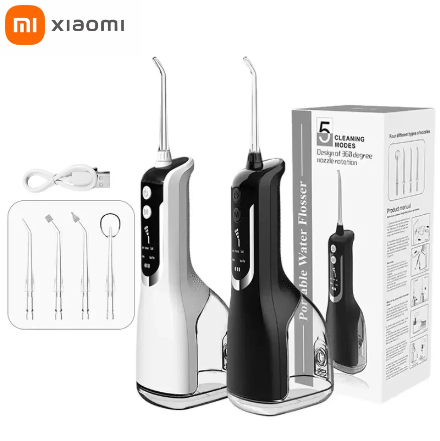 

Xiaomi Water Flosser 5 Modes Irrigador Dental Water Tank Oral Irrigator Dental Flusher Usb Rechargeable Portable Teeth Cleaning