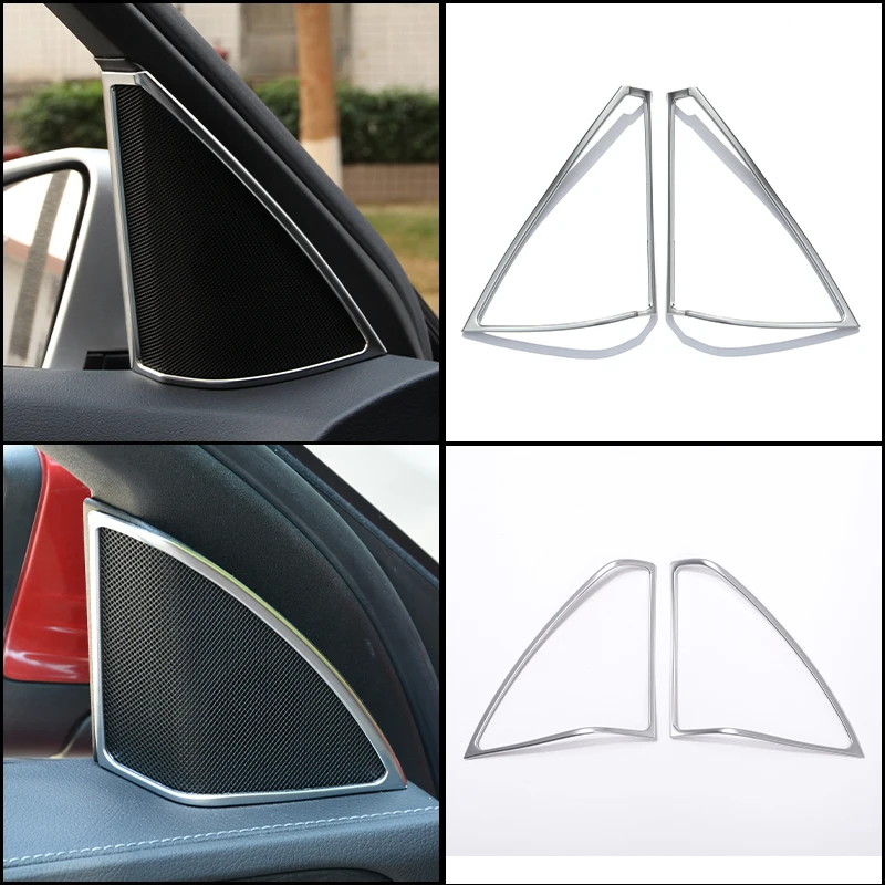 

Серебристая накладка на динамик (твитер) на стойке A для Mercedes-Benz C-класса W204 W205 2010-2021, аксессуар из ABS-пластика