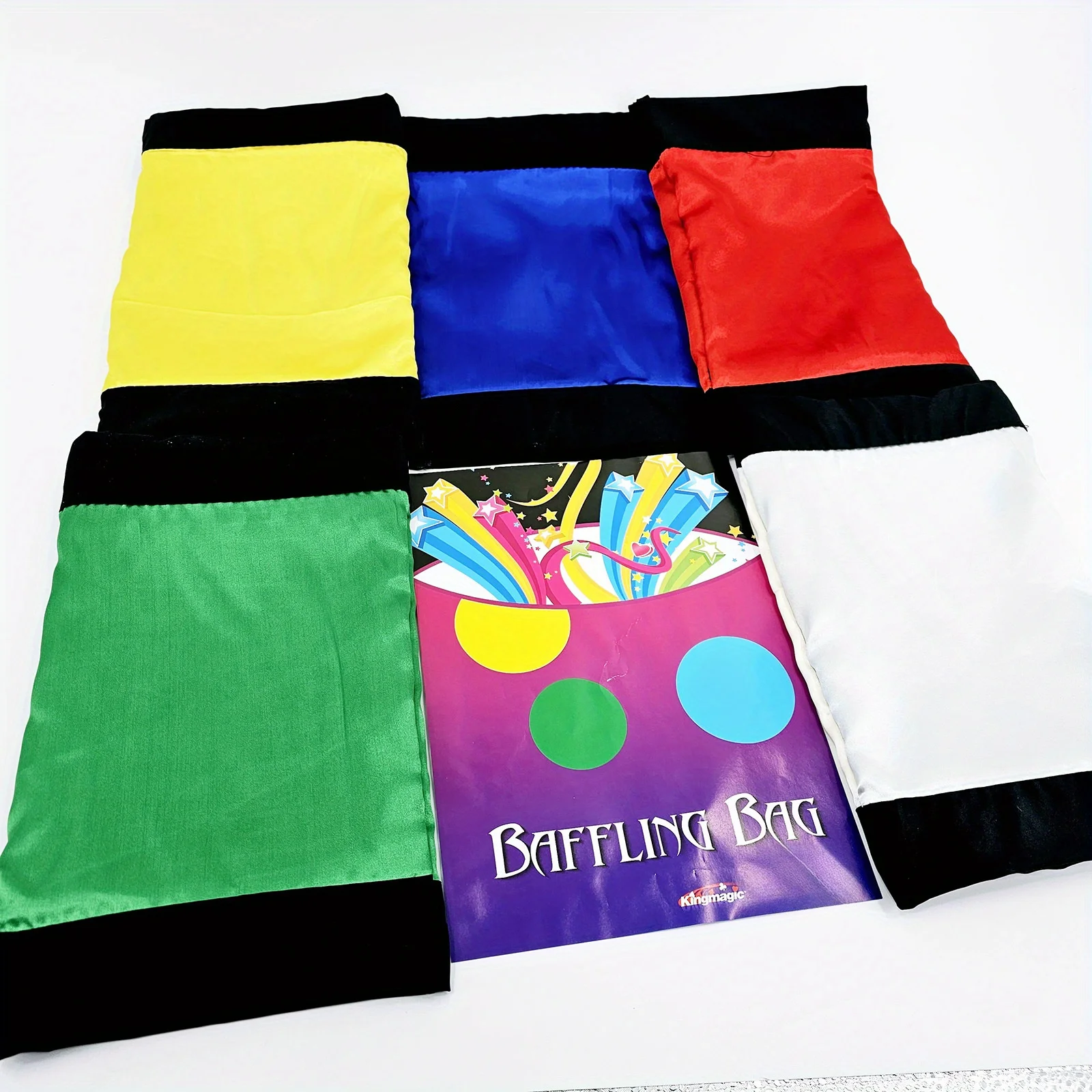 [Magic Trick Bag] Color-Changing Magic Bag - 6 Vibrant Colors (Blue, Red, Yellow, Green, White, Black) | Durable Fabric Stage Pe