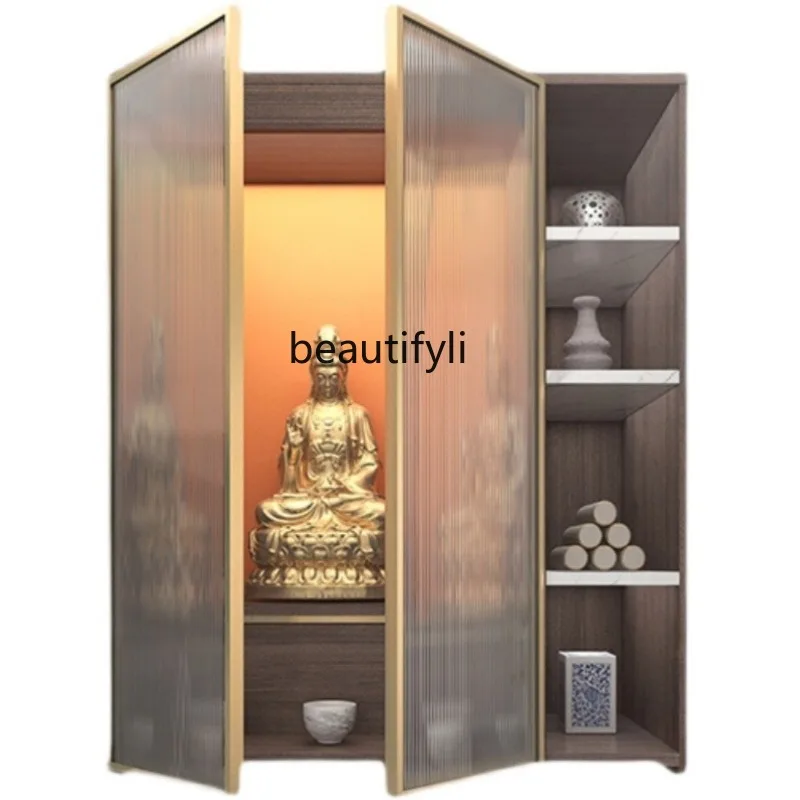 

Light Luxury Small Incense Burner Shelf Wall-Mounted Buddha Niche Decoration Cabinet Wall-Mounted God of Wealth Clothes Closet