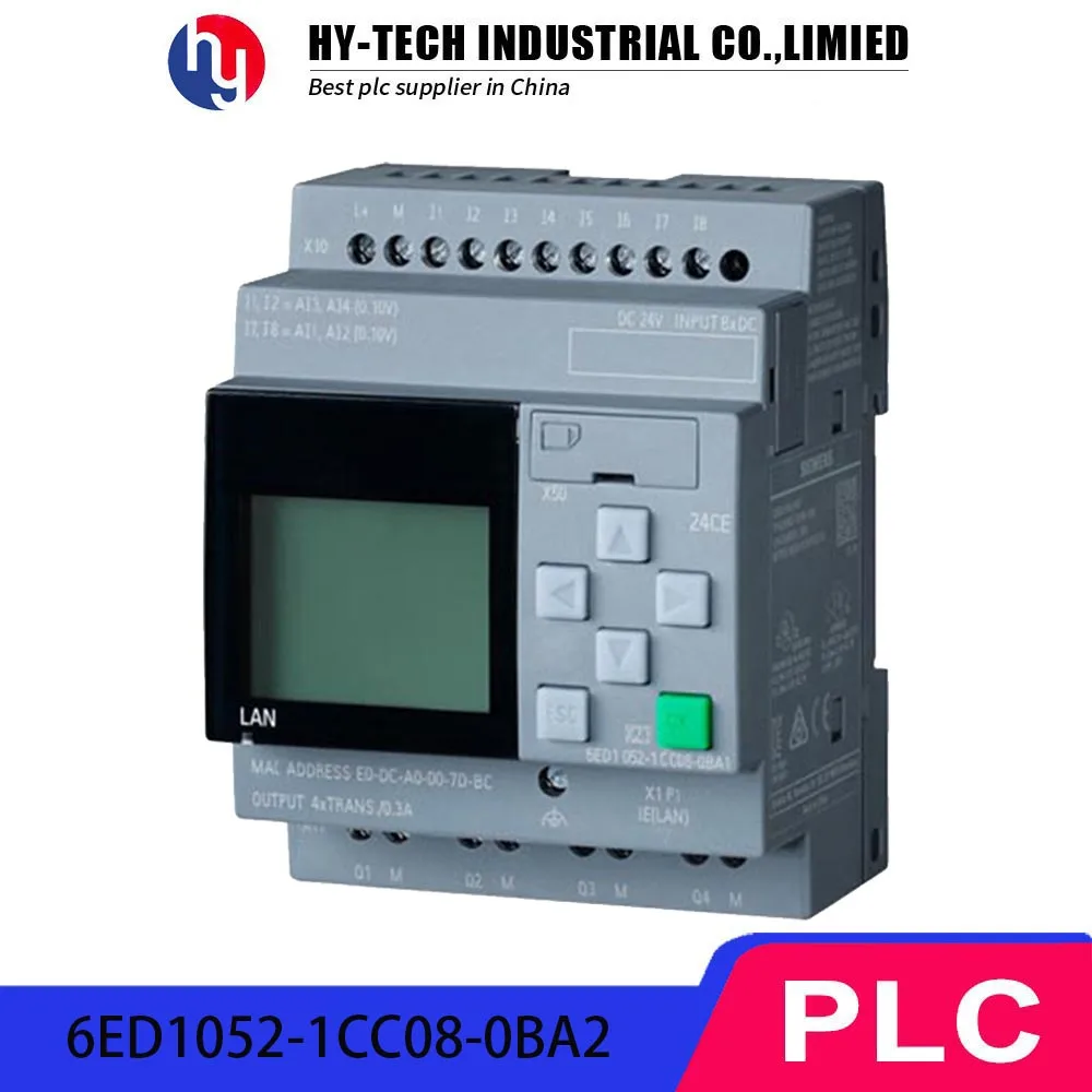

Compact PLC Control Unit 24V 8DI(4AI)/4DQ Modular 6ED1052-1CC08-0BA2 Expandable with Integrated Web Server for Industrial IoT