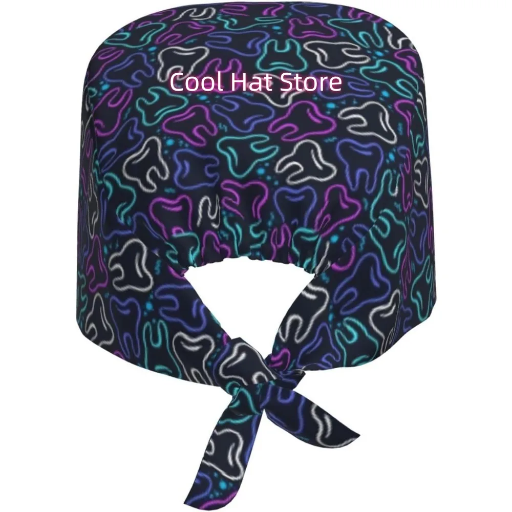 1pc Adjustable Scrub Cap with Sweatband - Lightweight 100% Polyester, Breathable & Hygienic Cap with Adjustable Elastic Bandage