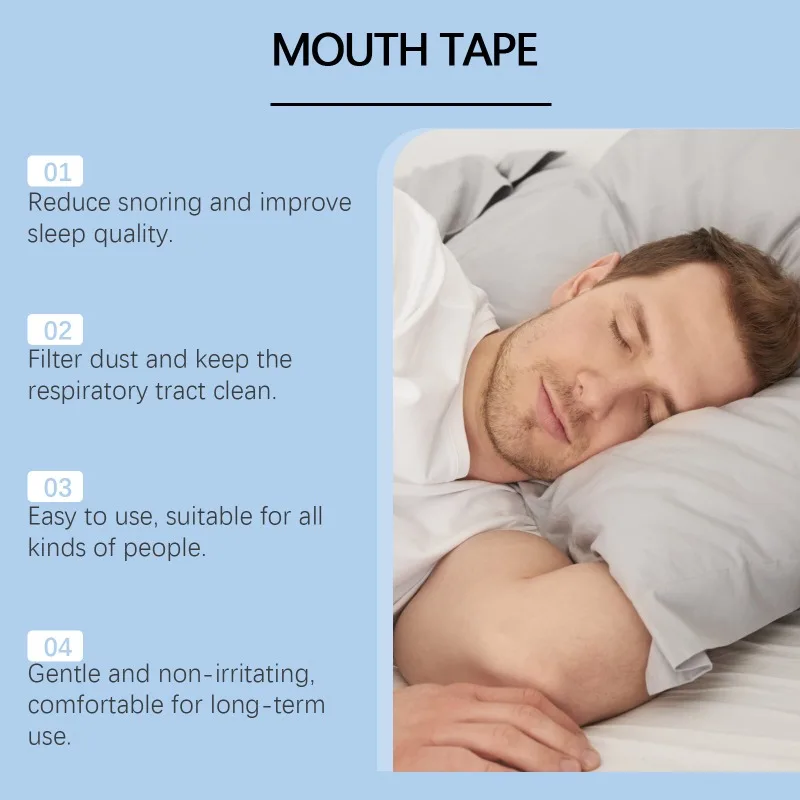 Mouth Tape Help Breathing Reduce Snoring Night Comfortable Improve Sleeping Physical Ventilation Anti-snoring Correction Care