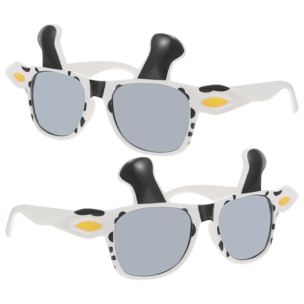 Lunettes de vache pour homme, accessoires de lunettes, lunettes de soleil amusantes, costume de cosplay d'Halloween, 2 pièces