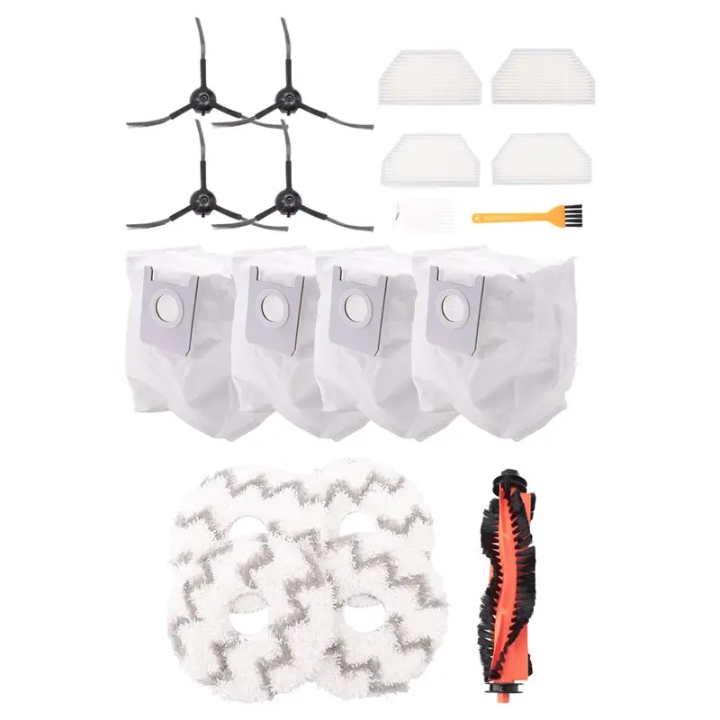 ycoc-19pcs-parti-di-ricambio-per-robot-aspirapolvere-roidmi-eva-sdj06rm-accessori-spazzola-principale-spazzole-laterali-filtro-panno-per-pulizia-sacchetto-raccoglipolvere