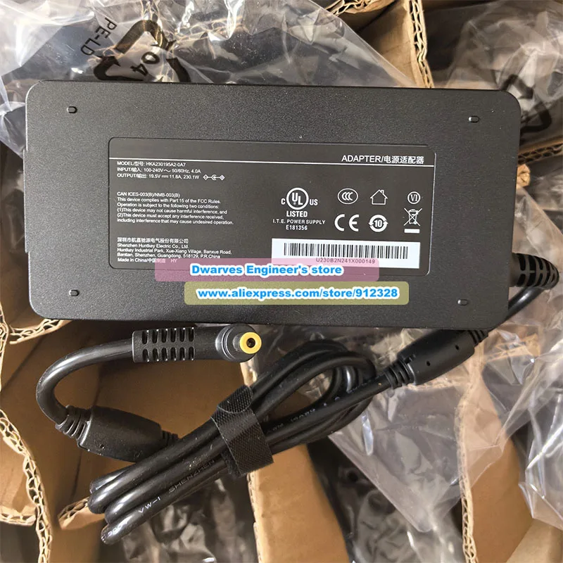 Genuine HKA230195A2-0A7 AC Adapter 19.5V 11.8A 230W for Huntkey All-in-One PC OPS Industrial Servers 5.5x2.1/2.5mm Power Supply