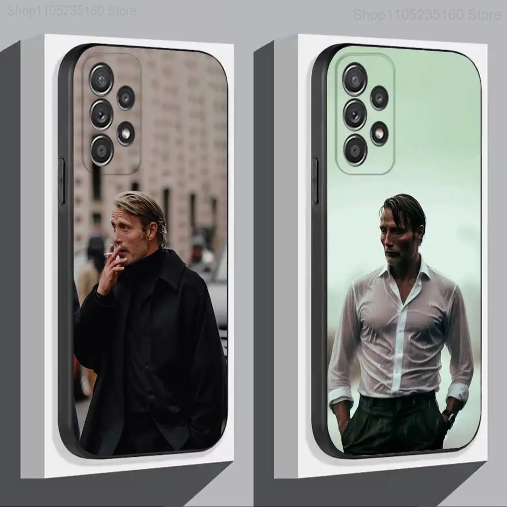 

Mads M-Mikkelsen Actor For Samsung S 25,24,23,22,30,21,10,9,Ultra,Plus,Lite,FE,4,5G Phone Case Black Soft Case