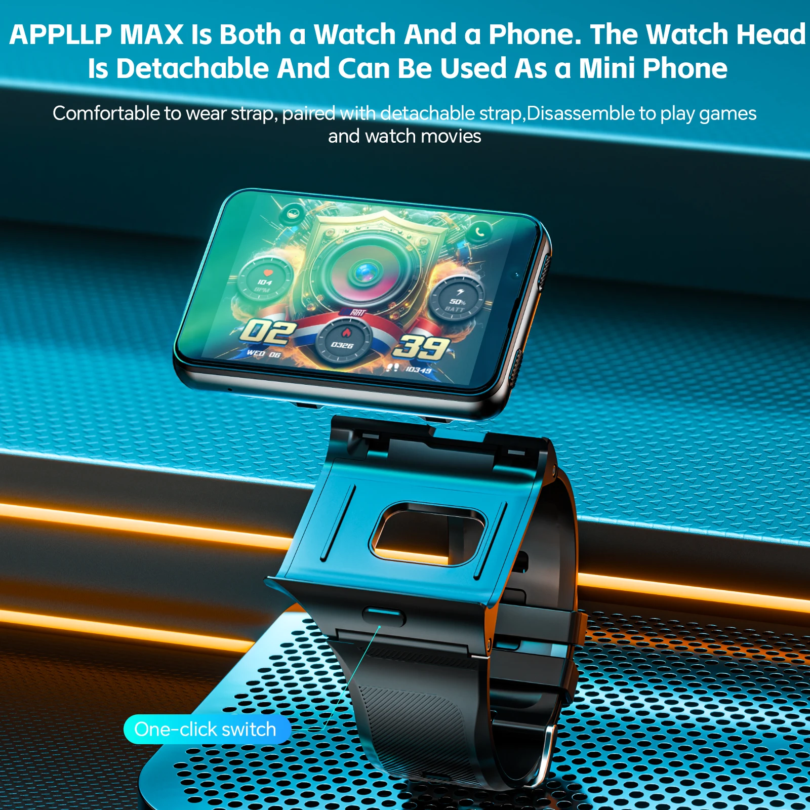 Lokmat Appllp Buy Phone Watch Online LOKMAT APPLLP Max 4G Smart Watch, Inch MT6765 Octa Core, Android 11,  Heart Rate, Video Call 6GB+128GB Fruugo IN