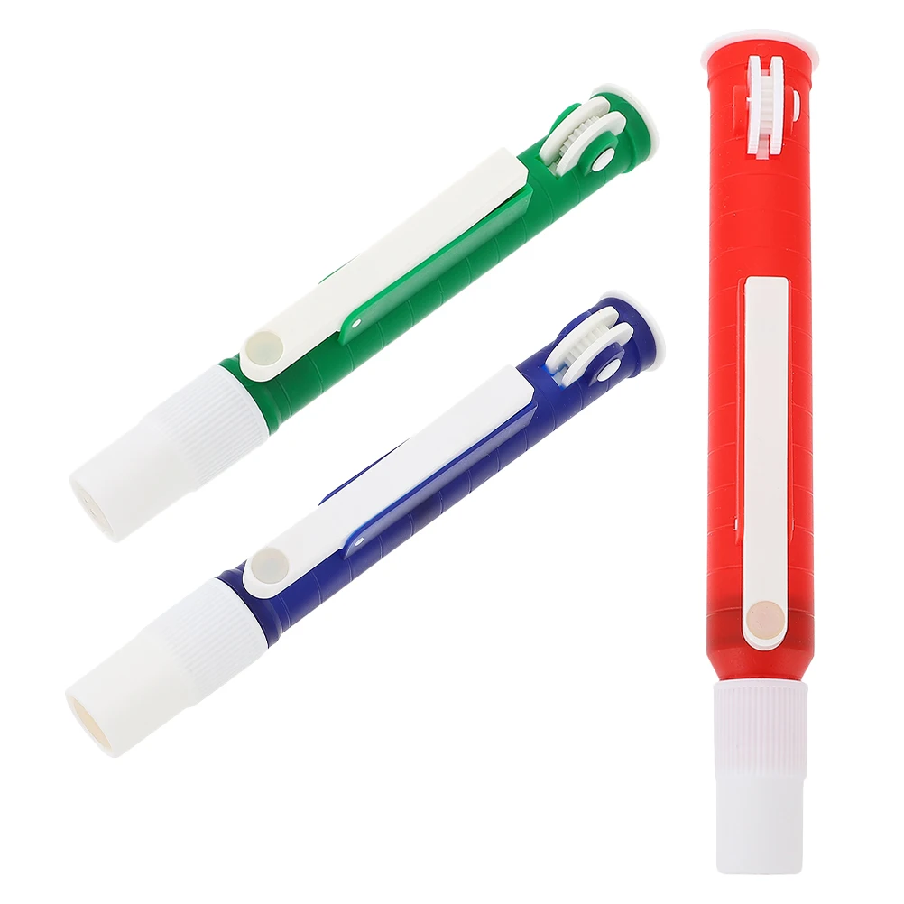 

3pcs Pipette Pump Set Precision Control Color-Coded Manual Suction Handheld For Plastic Glass Lab Scientific Instruments