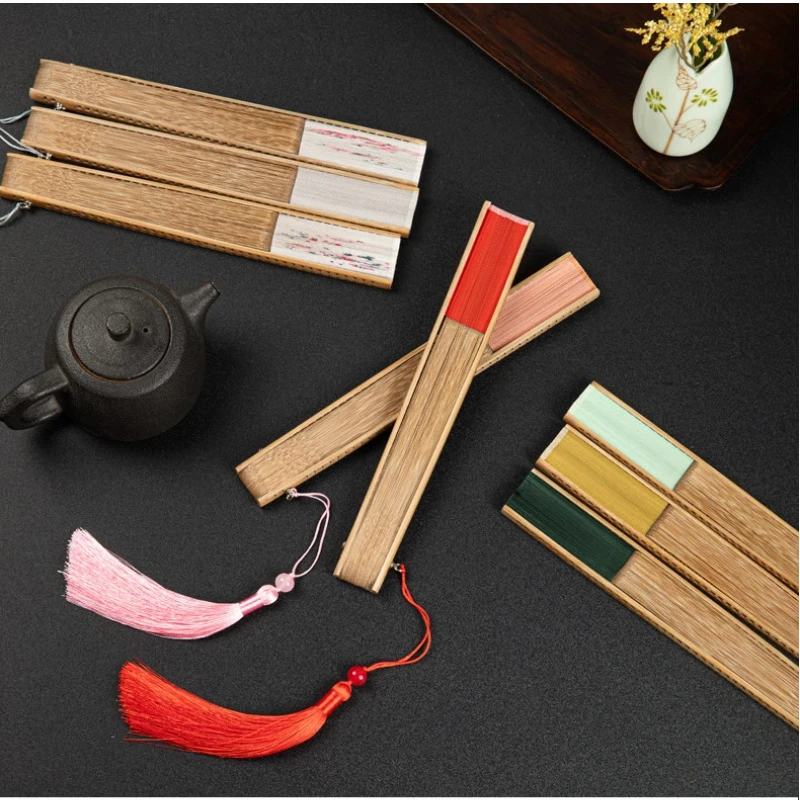 New Chinese Qipao Hanfu Dedicated Folding Fan Photography Props Dance Show Fan Chinese Style Girls Women Summer Dancing Hand Fan