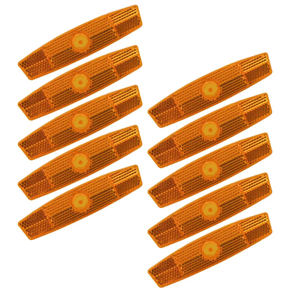 

10pcs Reflectors Spokes Plastic Bikes Reflectors Plastic Small Signs Warning Bike Rear Lights Portable Compact Reflective
