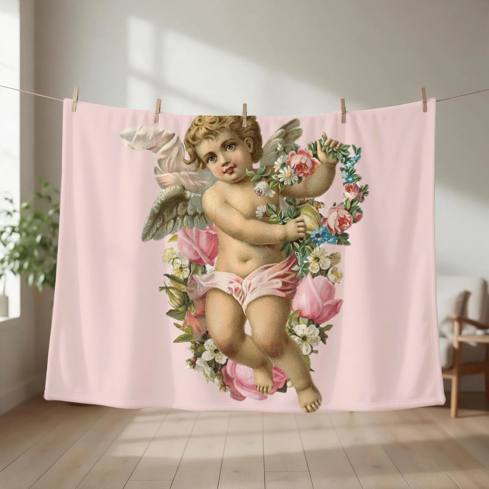 Baby Angel Throw Blanket Soft Big Stuffeds sofa bed Thermals For Travel Blankets