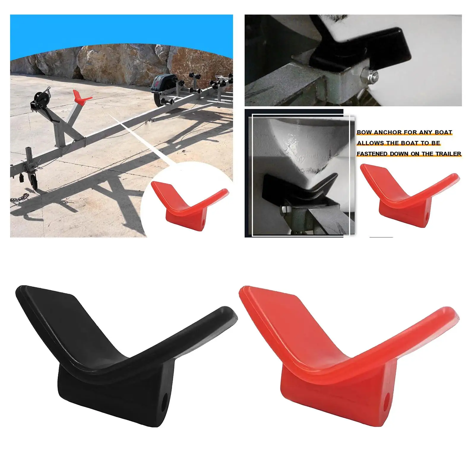 

Generic V Shaped Boat Trailer Bow Stop Replace Easy to Use Lightweight Stable Accessories for Sailboat Fishing Boat