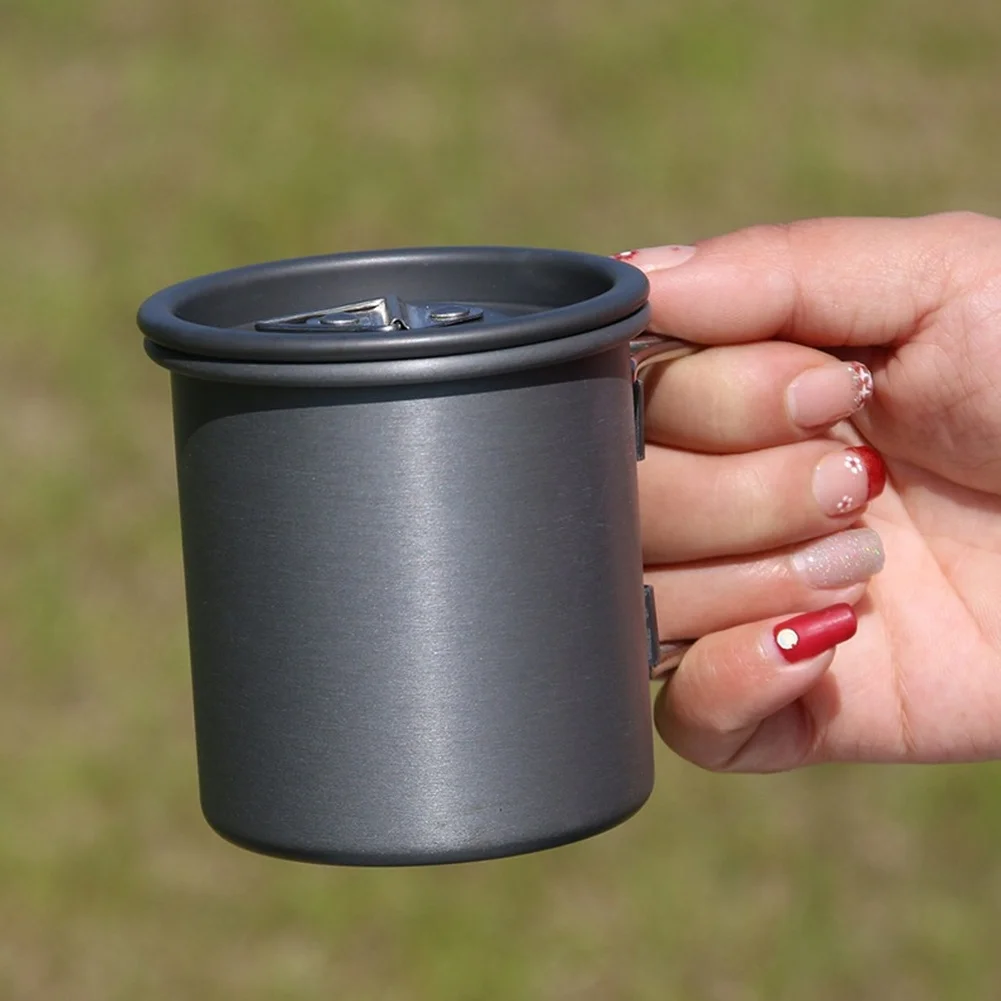 Anodized Interior Ultralight Cup Foldable Stainless Steel Handle Lightweight Design Weighs 69 Grams Safe Aluminum Material