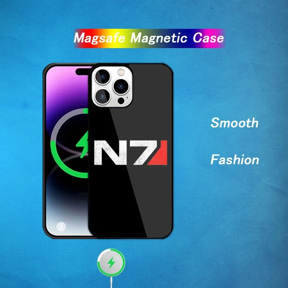 N7 emblem Phone Case For iPhone 15 14 13 11 12 Pro Max Plus Magsafe Magnetic Phone Cover