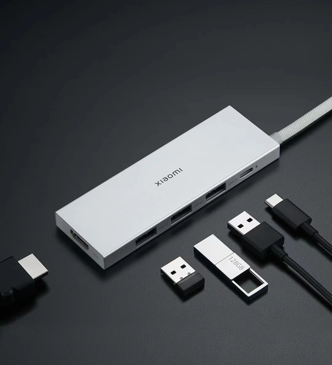محطة إرساء أصلية لرسو السفن من نوع C ، 5 في 1 ، ناقل حركة عالي الدقة 4K ، USB ، نوع C ، Windows ، andid ، MacOS ، Linux