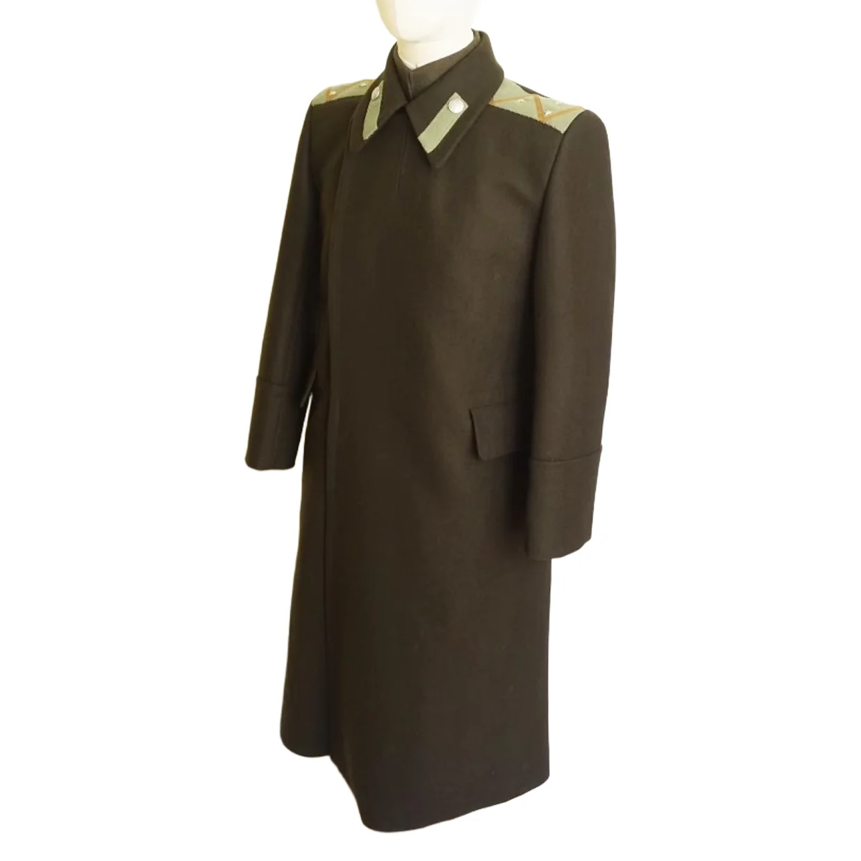 الحرب العالمية الثانية ضابط البحرية الروسية الزي العسكري Germary M44 Heer EM معطف بني طويل معطف واق من المطر #4