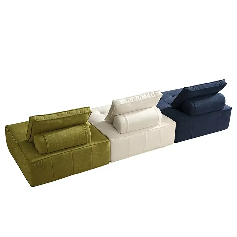 New Arrival Fabric Square Villa Vacuum Compressed Stackable Sofa Quick Rebound Without Deformation