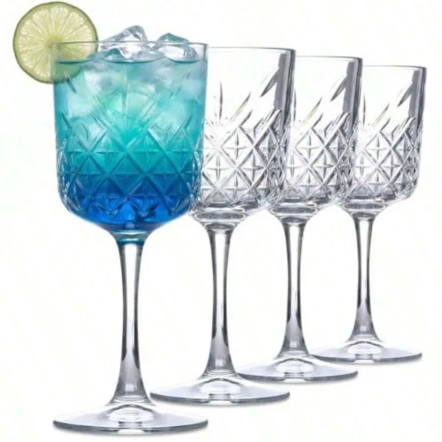 

DVintage Coupe Glasses Set Of 4 11oz Cocktail And Champagne Glasses Elegant Crystal Design Stemmed Bar Glassware For Espro Mart