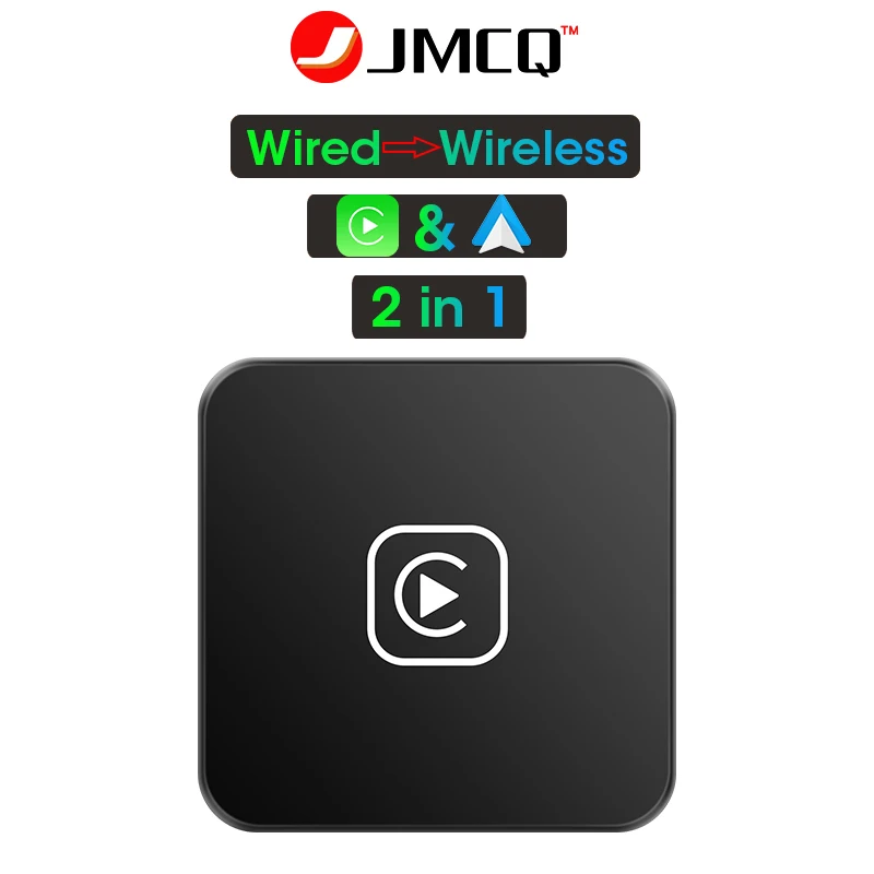 

JMCQ Mini Wireless Carplay & Android Auto Wired To Wireless Box Adapter For Toyota Mazda Nissan Suzuki Kia Ford Skoda Hyundai