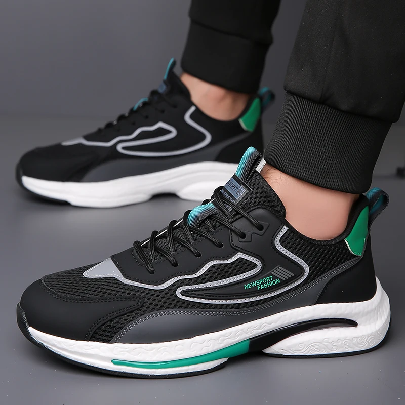 

Men's sports shoes 2025 Spring and Autumn new style leather fashionable casual shoes waterproof and shock-absorbing men's shoes