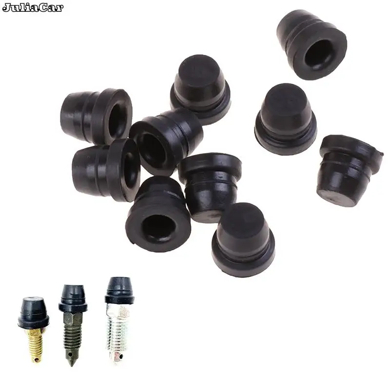 2Pcs Car Accessory Auto Car Motorcycle Brake Pump Brake Caliper Bleed Exhaust Screw Nipple High Quality Dust Cap