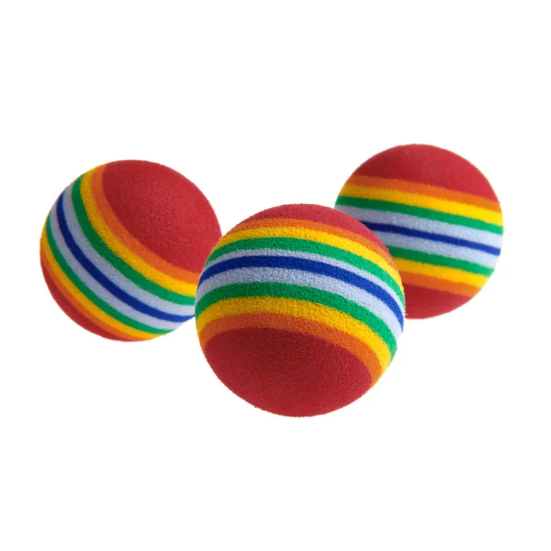 10Pcs Colorful Pet Ball Toys Interactive Fetching Catching Ball Colorful EVA Catching Balls for Medium Dog Puppy Home