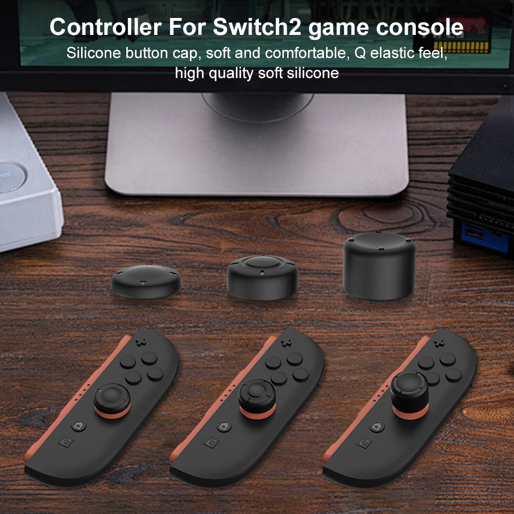 6 قطعة سيليكون Thumbsticks عصا التحكم غطاء تغليف استبدال ThumbStick قبضة غطاء تغليف عصا قبعات Thumbstick قبضة غطاء للتبديل 2