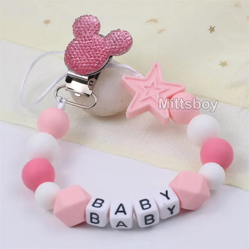 Custom Handmade Silicone Rainbow Pacifier Clip Gift