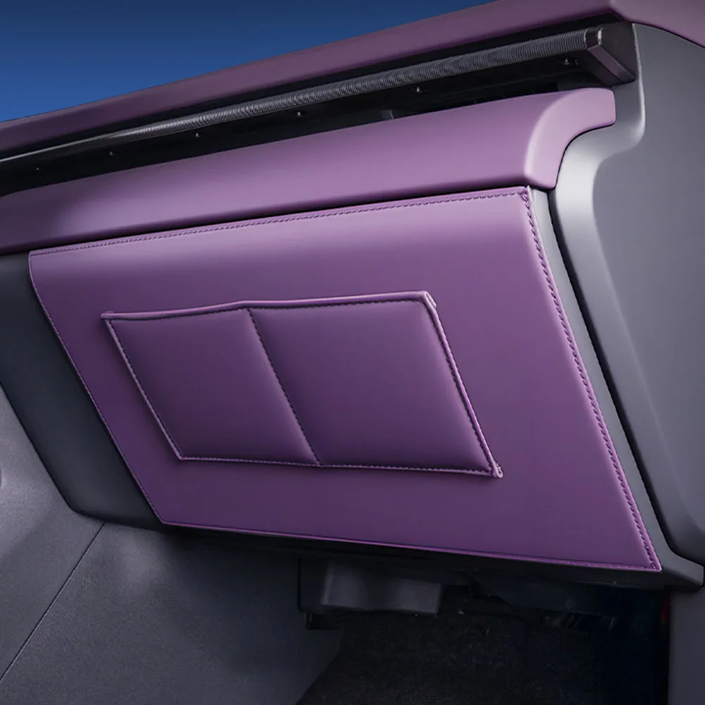 

For New Xpeng P7 2025 Passenger Anti Kick Pad Interior Modification Accessories Glove Box Leather Protective Tape