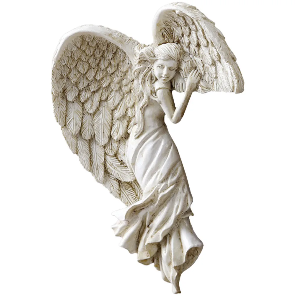 

Resin Angel Wing Ornament Door Frame Decor Wall Hanging Decoration Party Home Gift Garage Window Craft Adhesive Accessory