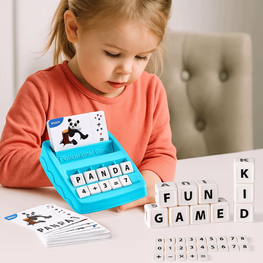 Paper Letter Sticker Toys Spelling Practice Alphabets Number Number Cognition Early Math Game Portable Memory Enhancement