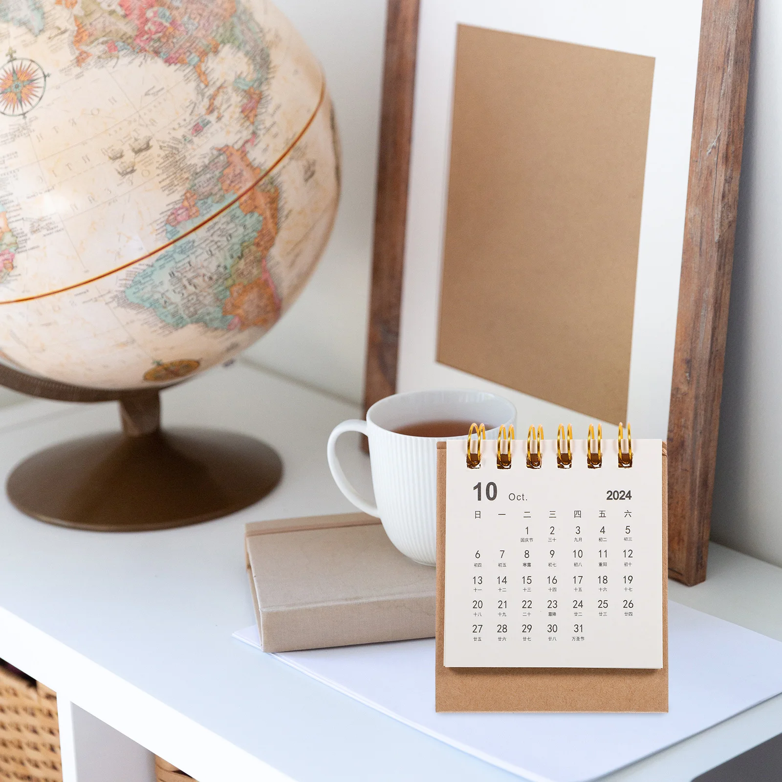 

2024 Desk Calendar 2023 Stand up Small Weekly Calendars Convenient Table Decorative Month Pocket Portable Decorate Office