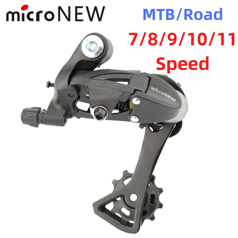 microNEW Bicycle Rear Shifter MTB Mountain Bike 7/8/9/10/11 Speed Road Rear Derailleur Compatible with 7/8/9/10S Cycling Parts