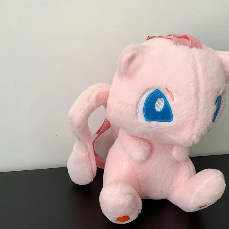 Cartoon Mew Sylveon Plüsch-Rucksack, weiche, flauschige, gefüllte Raichu-Umhängetasche für Studenten, tägliche Reiseaufbewahrung, Dekoration, Fans-Geschenke – Detail 16