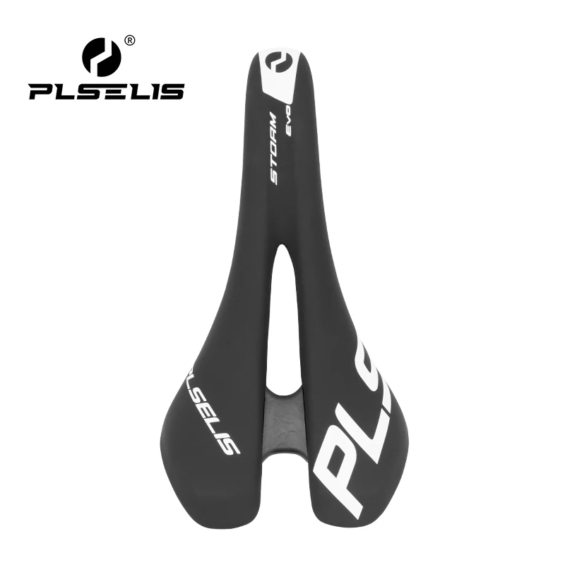 

PLSELIS Highway Mountain Bike Hollow Seat Cushion Nylon Board Long Nose Fashion Racing Breathable Lightweight Saddle PS-1120