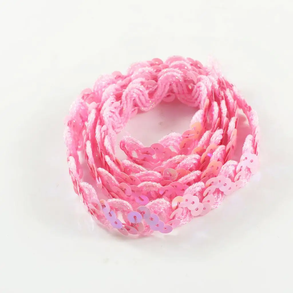 Sequin Lace Applique Ribbon Trim Embroidery Dress Embellishment Supplies for Ceremony Costume Craft Making